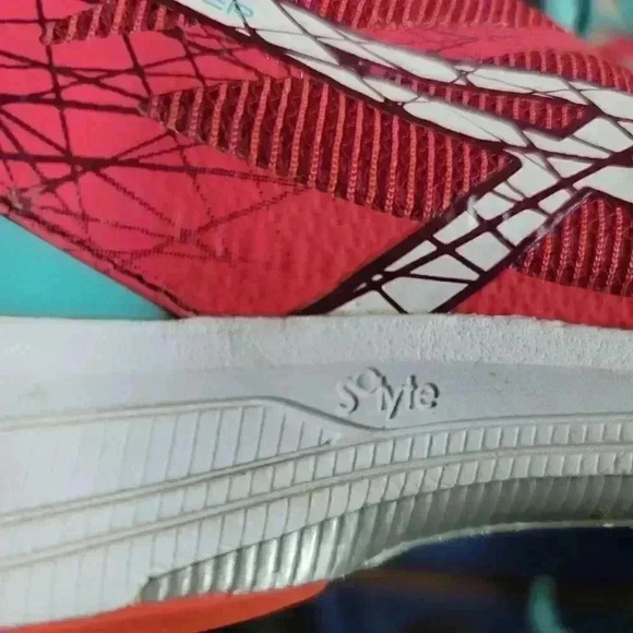 ASICS pink blue dynamic duomax running shoes sz 10.5 - Picture 3 of 7